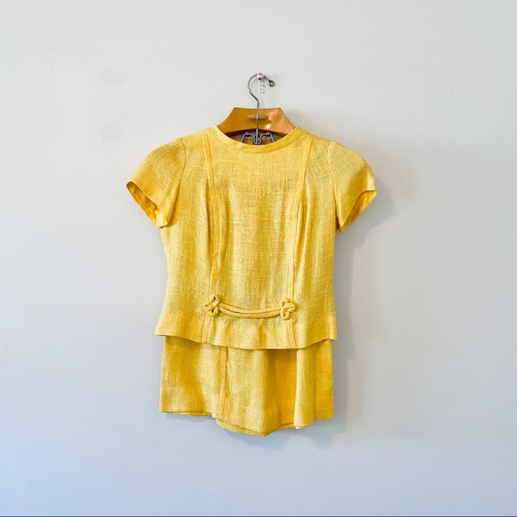 Vintage Dresses & Skirts - Vintage 50s 60s skirt dress suit tweed classic extra small xs